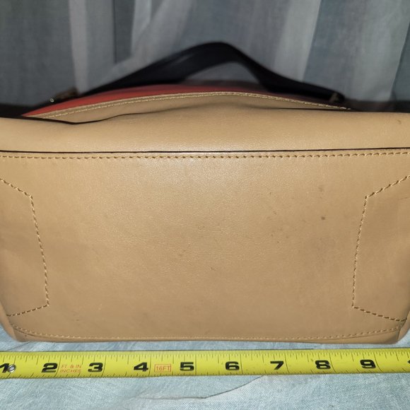 Coach Color Block Shoulder Bag Pre-Loved - Red Navy Tan - Picture 4 of 6